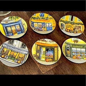 Philippe Deshoulieres Boutique Provencales cocktail plate set